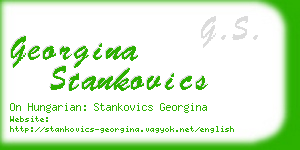 georgina stankovics business card
